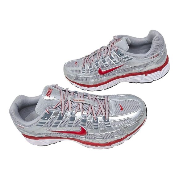 Nike P 6000 Metallic Silver Gym Red Running Mens Size 11 Cool Grey CD6404 024 - Picture 11 of 11